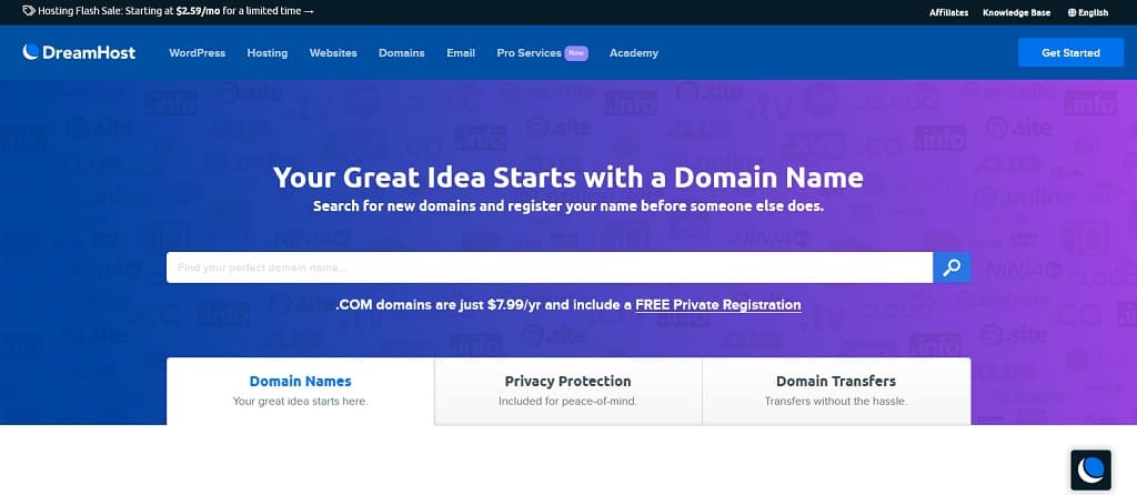 Dreamhost Domain Registration - Buy Domains Online